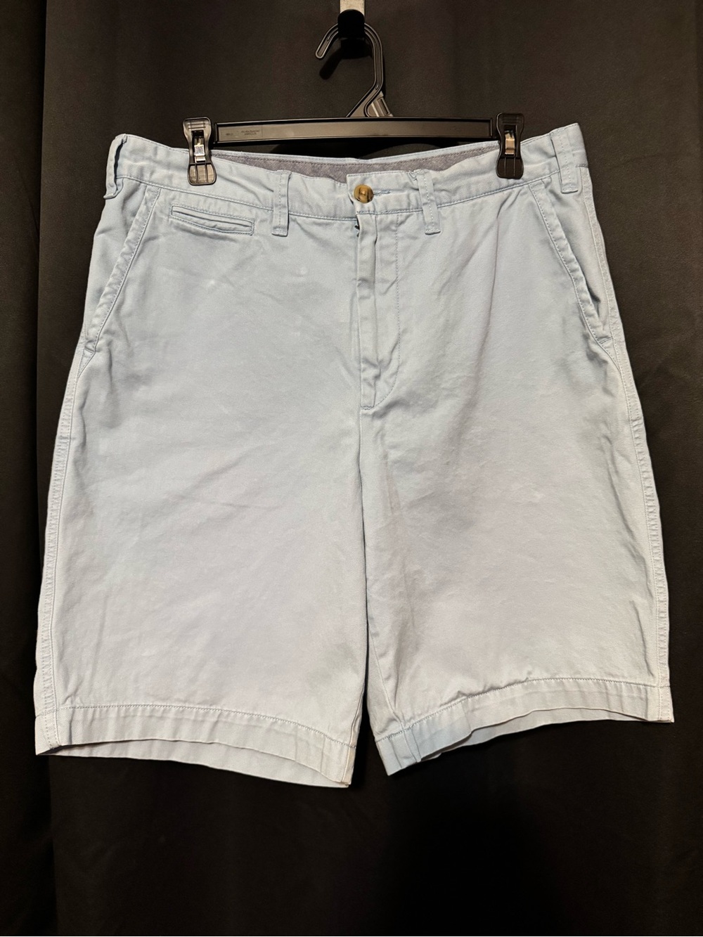 Ralph Lauren Light Blue Cotton Flat-Front Shorts